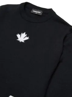 BLACK SWEATER - DSQUARED 2