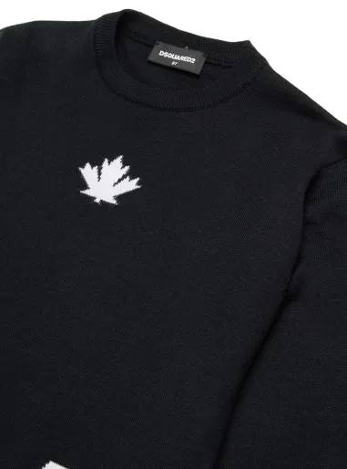 BLACK SWEATER - DSQUARED