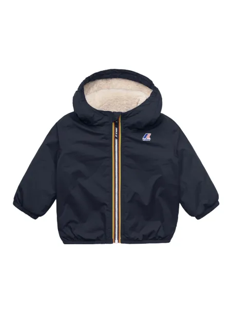 E. Le Vrai Claudine baby jacket with teddy bear interior