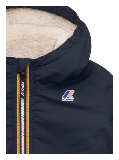 E. Le Vrai Claudine baby jacket with teddy bear interior