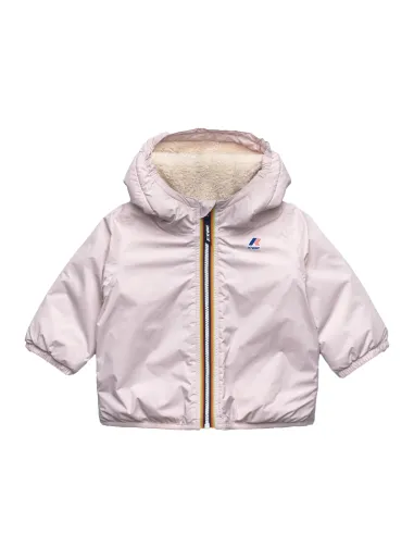 E. Le Vrai Claudine baby jacket with teddy bear interior