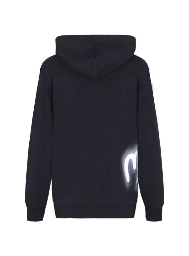 FELPA CON CAPPUCCIO E ZIP NERO