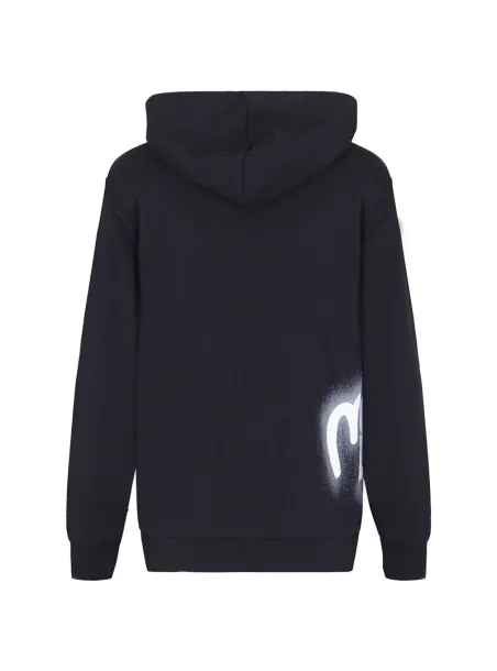 FELPA CON CAPPUCCIO E ZIP NERO