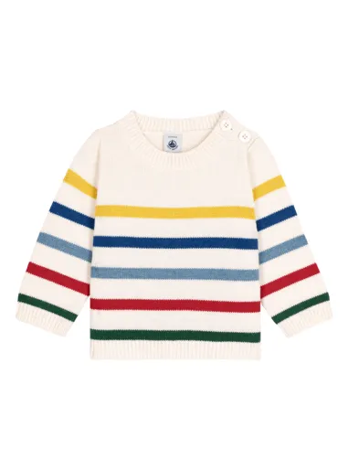 Maglione a righe multicolori