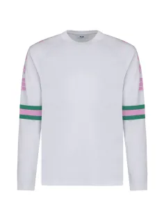 LONG SLEEVE T-SHIRT WHITE - MSGM KIDS