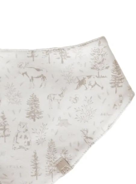 BAVAGLINO BANDANA FOREST FRIENDS BIANCO