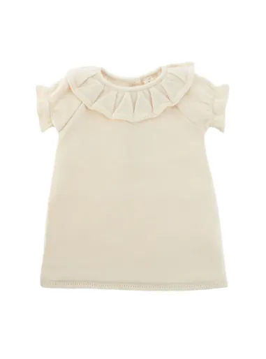 Knitted tunic w/ openwork pattern