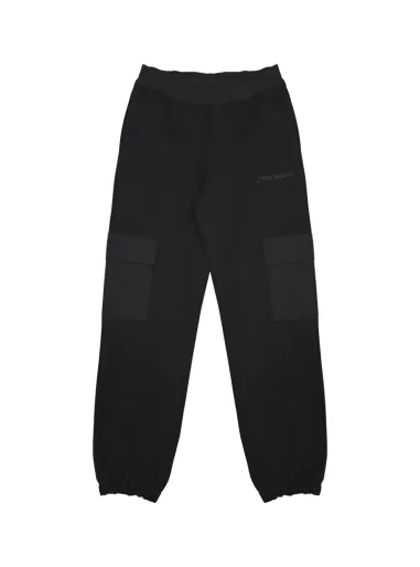 PANTALONE CON TASCONI NYLON NERO